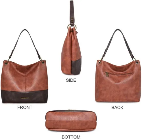 Vista 3 de Montana West Hobo Bag - Bolsos y bolsos para mujer con asa superior con cremallera
