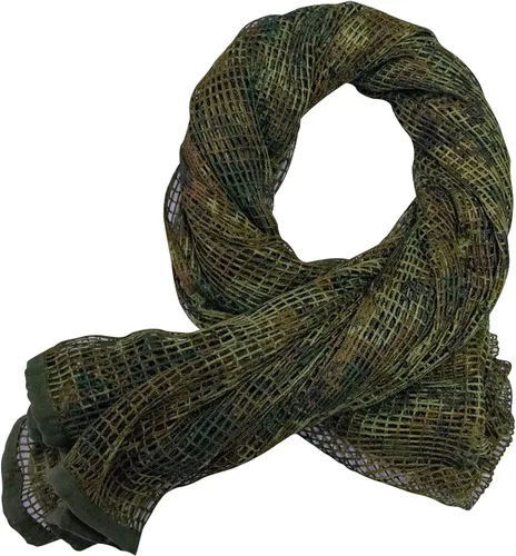 Vista 17 de GRVCN Velo de Francotirador Bufanda Táctica Red de Malla de Camuflaje Corporal Militar, Bufanda de Patrón de Camuflaje de Doble Cara ACU
