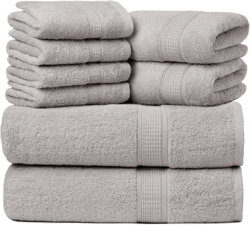 Vista 8 de Ariv Paquete de 2 toallas de baño jumbo de alta calidad, toallas de playa, toallas de baño extra grandes, 100% algodón, súper suaves, altamente