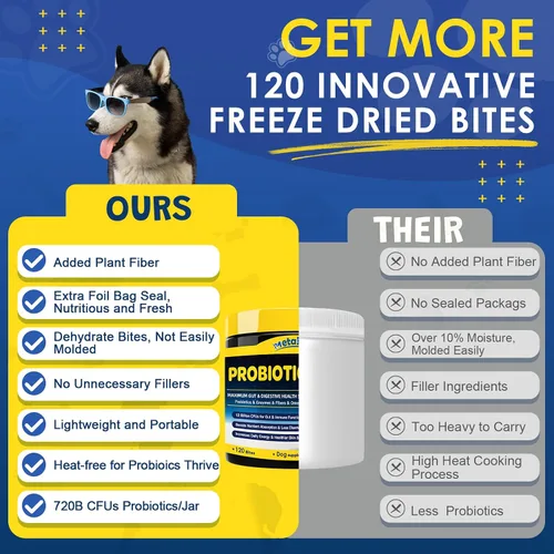 Vista 8 de Probióticos para perros, probióticos para perros para la salud digestiva, vitaminas para perros, polvo multivitamínico para perros
