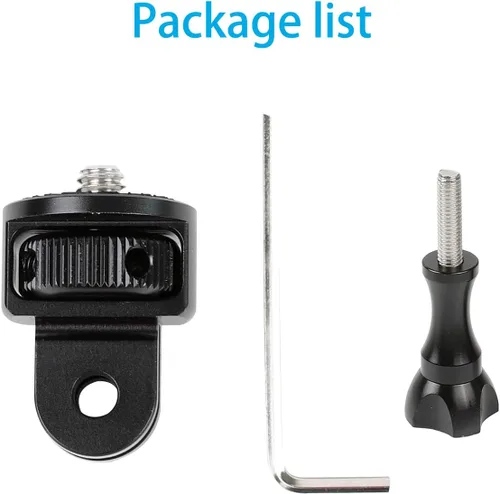 Vista 7 de PellKing Adaptador de 1/4 "con cabeza de tornillo de montaje de cámara, adaptador de conversión de trípode de aleación de aluminio CNC para Insta360