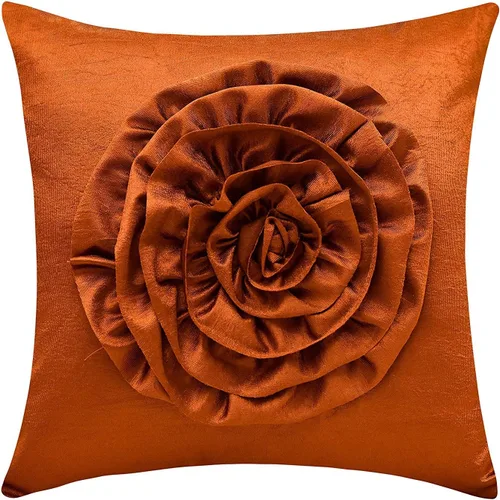 Vista 6 de Funda de almohada verde oliva (flor 3D, 12 x 12 pulgadas, paquete de 1)