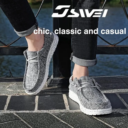 Vista 6 de Mocasines lavables a máquina para hombre, con cordones, informales, cómodos y transpirables, zapatos náuticos para el trabajo, suela suave, zapatos