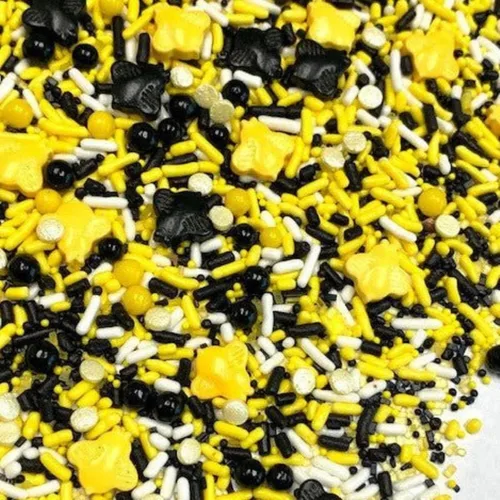 Vista 3 de COOL MOM SPRINKLES Gránulos de Bumble Bee (4 onzas) – Gránulos de cumpleaños con temática de verano para decorar pasteles, cupcakes, galletas