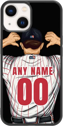 Vista 13 de Custome - Funda de teléfono de béisbol, diseño creativo de béisbol deportivo con número de estrella para iPhone 11, 12, 13, 14, 15 Pro Max Plus Mini