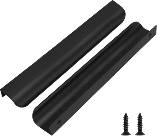 Vista 12 de Goldenwarm Paquete de 6 manijas de gabinete de cocina de 3 pulgadas, tiradores negros para armarios, tiradores de borde, accesorios de cocina negros