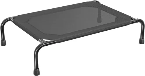Vista 9 de Simple Trending - Cama elevada para perros para perros de tamaño grande, cuna elevada para mascotas al aire libre con cama de hamaca para mascotas