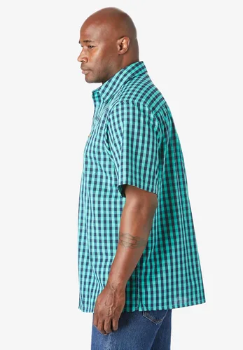 Vista 5 de KingSize Camisa deportiva estampada de manga corta para hombre grande y alto