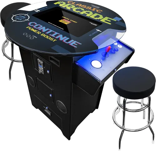 Vista 10 de Creative Arcades - Máquina de grado comercial de tamaño completo, mesa arcade estilo pub para gabinete de 2 jugadores para el hogar, 60