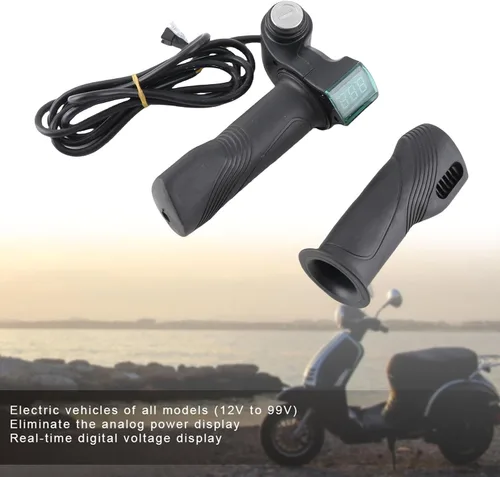 Vista 5 de E 48V Gas, agarre eléctrico del acelerador, control de velocidad, agarre del acelerador, 48 V, 36 V, 24 V, 6 V, empuñaduras de manillar para scooter