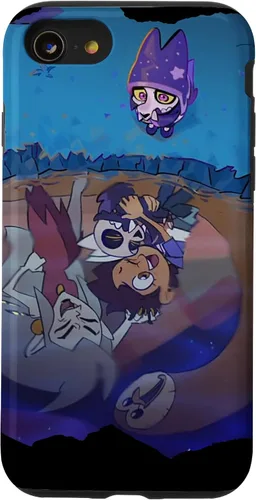 Vista 18 de Funda para iPhone 16 Adorable tiny demon with skull mask and horns