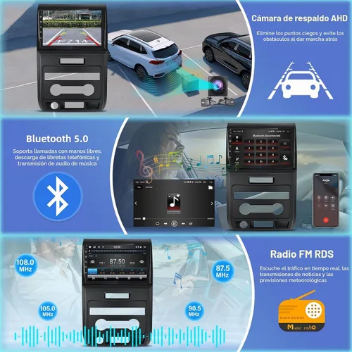 Vista 7 de [4G+64G] Radio de coche de 8 núcleos para Ford F150 2009 2010 2011 2012 - Android 13 pantalla táctil F-150 estéreo, DSP 32 EQ/IPS/Carplay/Android