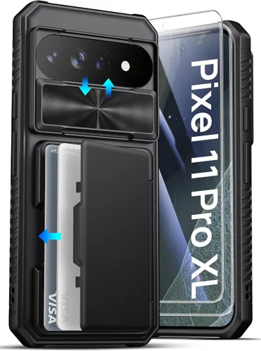 Vista 29 de ATATOO Funda tipo cartera para Google Pixel 10 Pro XL, tarjetero integrado (3-5 tarjetas) [bloqueo RFID] y cubierta de cámara deslizante, protección