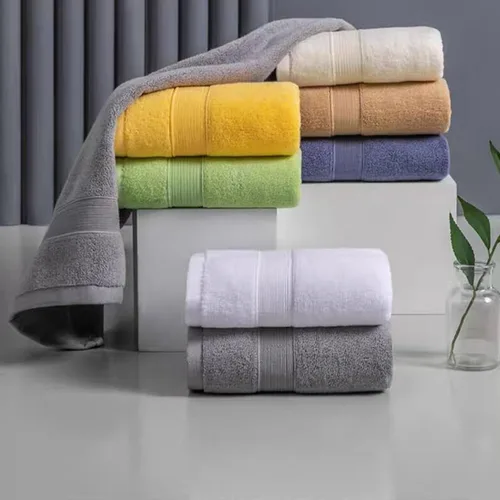 Vista 3 de JININQ 2 toallas de mano suaves 100% algodón de 13.4 x 29.5 pulgadas, juego de toallas faciales prémium para baño, gimnasio, hogar (azul)