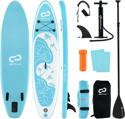 Vista 11 de Goplus Inflatable Stand Up Paddle Board w/SUP Paddleboard Accessories
