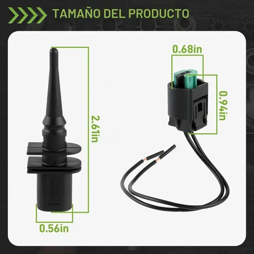 Vista 4 de 65816905133 Sensor de temperatura de aire ambiente exterior con conector de cableado 65816905050 Compatible con BM 128i Compatible con 323i