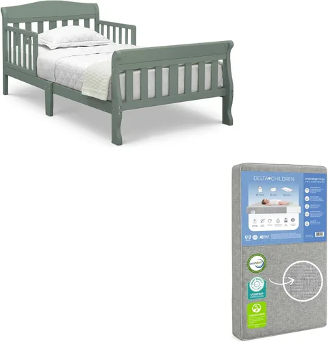 Vista 6 de Delta Children Canton Cama para Niños Pequeños, Certificado Greenguard Gold, Gris