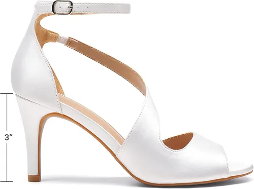 Vista 5 de Dream Pairs Nile Sandalias modernas de tacón tipo stiletto, con puntera abierta, para mujer