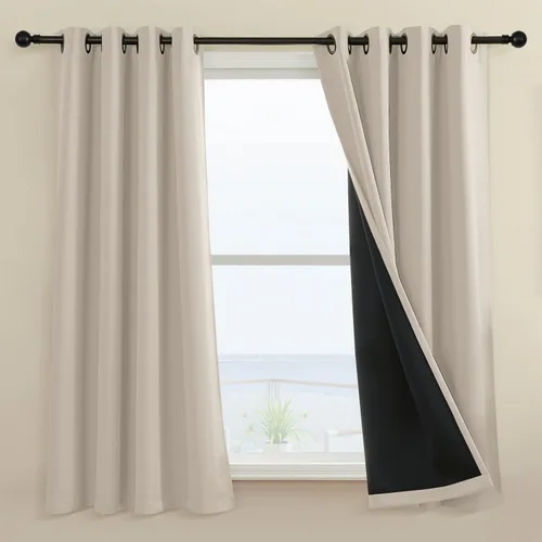 Vista 29 de Rutterllow - Cortinas 100% opacas, paneles de cortina con ojales, aislamiento térmico y bloqueo de luz para habitación y sala de estar