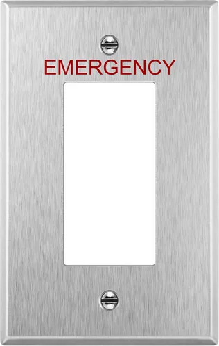 Vista 17 de ENERLITES Placa decorativa de pared metálica para interruptor o tomacorriente, acero inoxidable 201, tapa de tomacorriente, resistente a