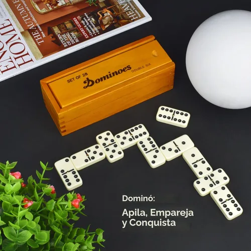 Vista 6 de Queensell Juego de dominó para adultos – Dominó – Juegos de mesa clásicos, juegos familiares de dominó dobles 6 para niños y adultos – Juego