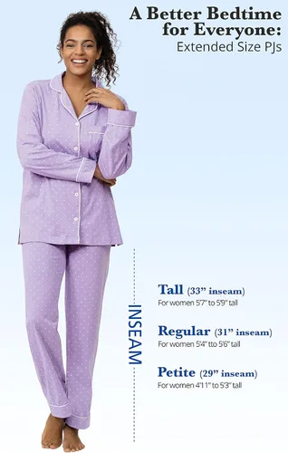 Vista 33 de PajamaGram Conjunto de pijama para mujer – Pijama para mujer, jersey novio, 100% algodón