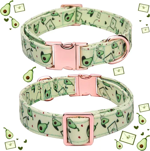Vista 4 de Collar ajustable con moño para perros con patrones bonitos estampados, collares suaves para mascotas para perros pequeños, medianos y grandes
