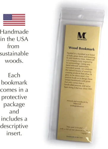 Vista 4 de Marcador de madera grabado, instrumento musical, clarinete, madera, también disponible con personalización, fabricado en Estados Unidos