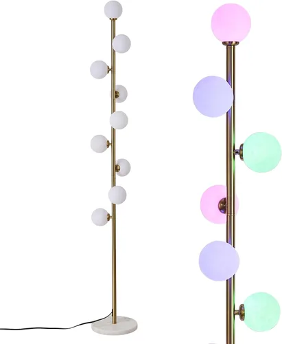 Vista 9 de Hsyile Lighting KU300198 Lámpara de pie elegante y acogedora moderna creativa para sala de estar, dormitorio, oficina, 9 luces