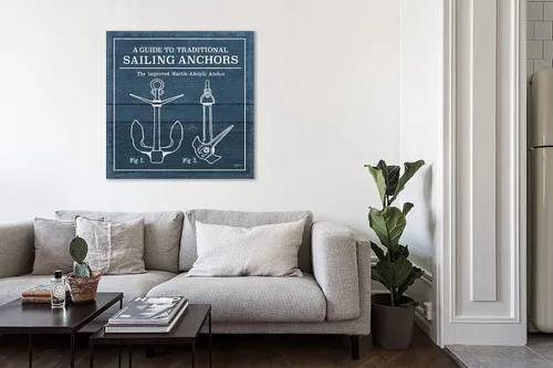 Vista 4 de Jaxson Rea "Vintage Sailing Knots XII Gallery Wrapped Canvas by Mary Urban, 12" x 12
