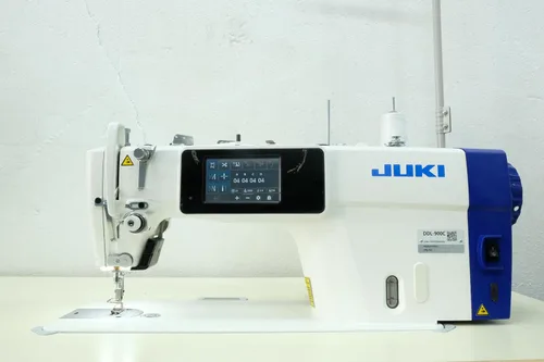 Vista 5 de Juki DDL 9000C-SMS Digital, elevación de pies, presión, ribete de rosca, tachuela trasera, accionamiento directo, barco montado