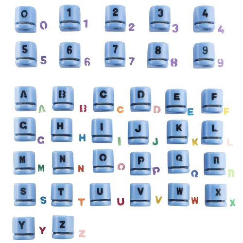 Vista 6 de Perforadores de papel de letras y números, 37 piezas con estuche y herramienta de perforación, perforadora de fácil uso para tarjetas