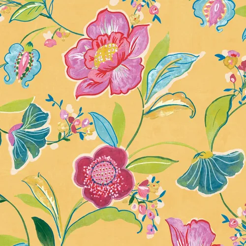 Vista 10 de NextWall Papel tapiz autoadhesivo con diseño floral (magenta y blanquecino)