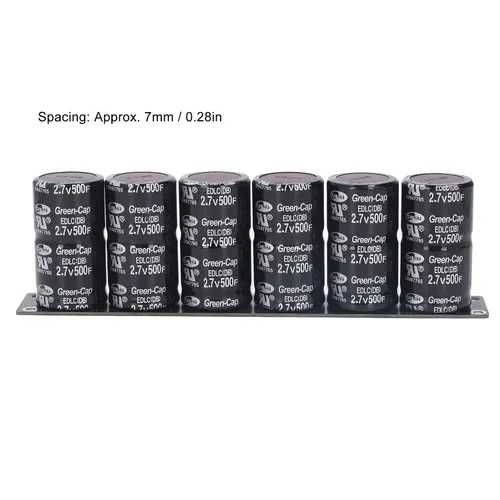 Vista 3 de 6 en Super Capacitor Set 1 2.7V500F Super Capacitor Condensador Componentes de Almacenamiento de Energía 16V 83F para Dispositivos Electrónicos
