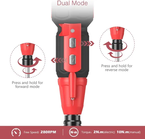 Vista 2 de LOFICOPER Kit de destornillador eléctrico inalámbrico, destornillador eléctrico recargable, mini destornillador eléctrico con 10 puntas, soporte