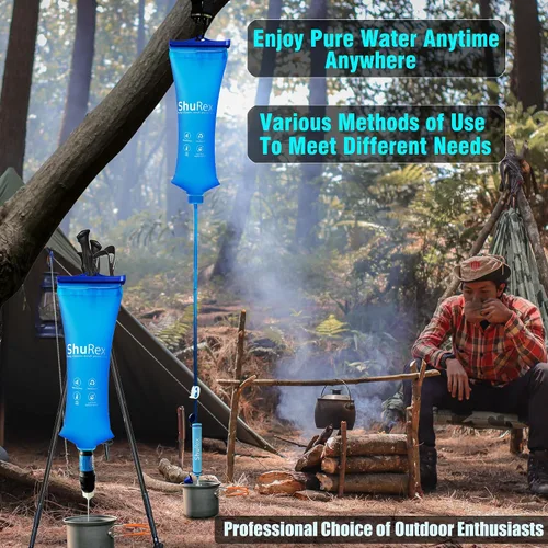 Vista 3 de Bolsa de Agua Alimentada por Gravedad de 3L para Sistema de Filtración de Agua Sawyer Filtro de Agua de Supervivencia, Compatible con LifeStraw