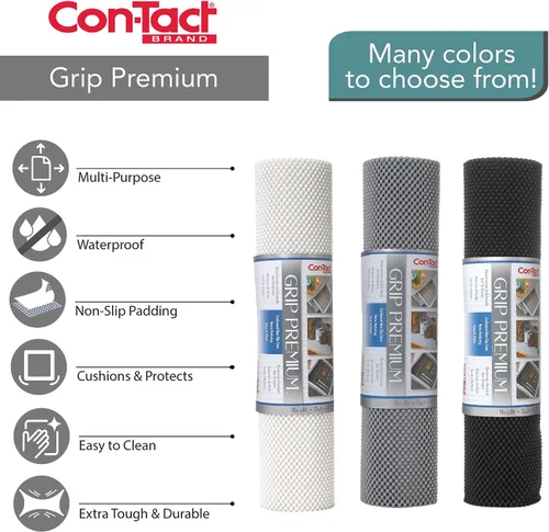 Vista 6 de Con-Tact Brand Grip Premium - Forro grueso para estantes, versátil de 18 pulgadas x 4 pies, duradero, no adhesivo, antideslizante, para cajones