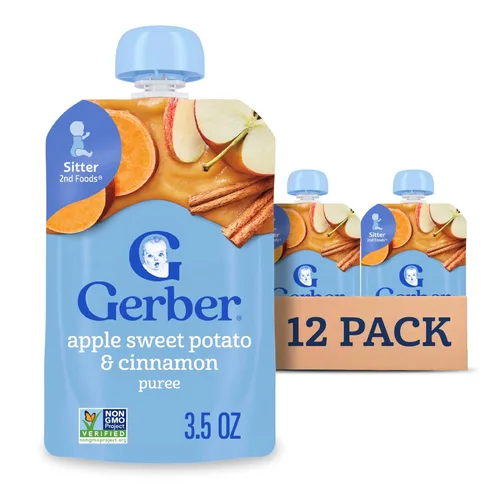 Vista 8 de Gerber Stage 2 - Bolsa de manzana y mango y fresa, 3.5 onzas, paquete de 12