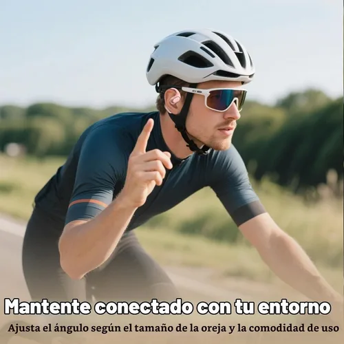 Vista 5 de Auriculares de oreja abierta, auriculares de traducción AI en tiempo Rosa