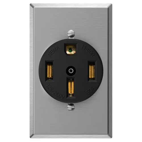Vista 9 de AIDA Receptáculo para secadora de 30 amperios, 3 polos, 4 cables, 125/250 voltios, 14-30R, montaje empotrado, resistente, listado UL, paquete de 1