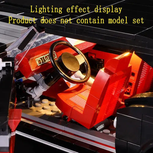 Vista 8 de GEAMENT Kit de luces LED compatible con Lego Chevrolet Camaro Z28 - Juego de iluminación para modelo Creator 10304 (modelo no incluido)
