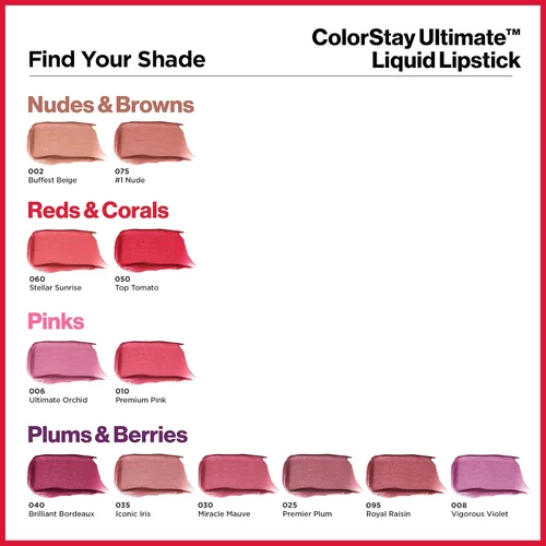 Vista 7 de Lápiz labial líquido Revlon ColorStay Ultimate, TOP TOMATO 050 Top Tomate