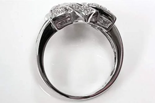 Vista 2 de Jewelry by ARSA Solid 14k White Gold Ring for Women Set with Natural 0.3 ctw Diamonds - Six-Pointed Star of David - Magen David - Jewish Symbol of 2