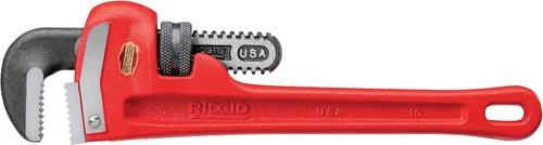 Vista 10 de RIDGID 31010 - Llave de tubería recta modelo 10 resistente, llave de fontanería de 10 pulgadas, color rojo, negro, 9.843 in (10 pulgadas)