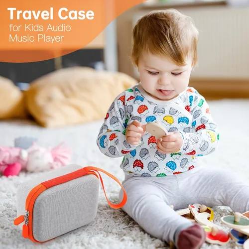 Vista 7 de Funda de viaje compatible con Yoto Mini, funda protectora rígida compatible con Mini Player 2024, funda portafolio de tarjetas de audio para niños