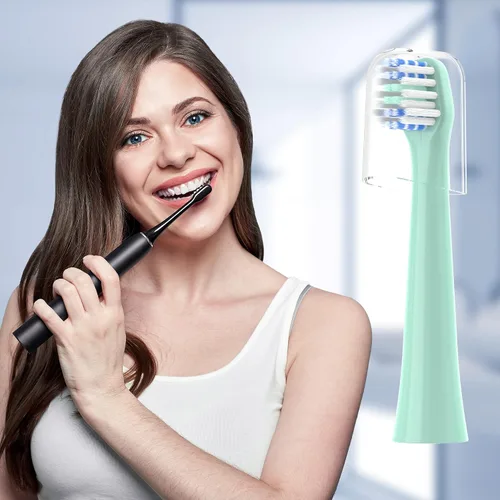 Vista 6 de Cabezales de repuesto para cepillo de dientes, paquete de 10 5 azul+5 verde