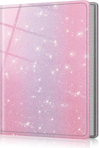 Vista 11 de Fintie - Álbum de fotos de 5x7 pulgadas, 52 bolsillos, mini capacidad, cubierta premium de piel vegana, portátil, álbum en formato de billetera