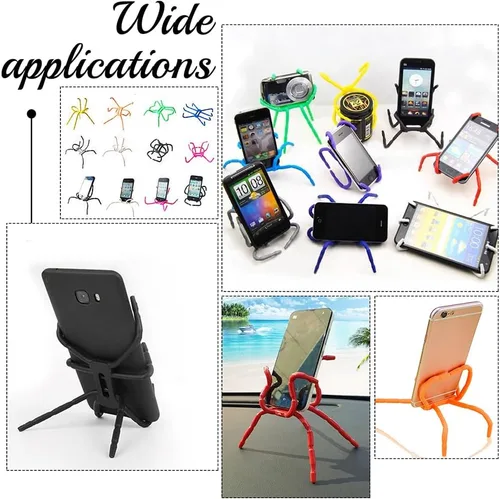 Vista 6 de AHANDMAKER 4 soportes portátiles multifunción para teléfono celular, tabletas, soportes flexibles para muñecas, soporte universal para muñecas