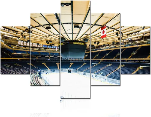 Vista 23 de Decoración de sala deportiva Memphis Grizzlies Imágenes para sala de estar, el foro FedEx en Memphis, pinturas de Tennessee, 5 piezas, lienzo, arte