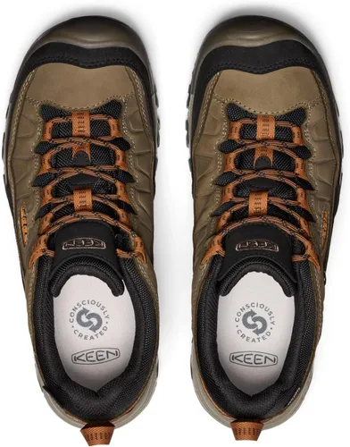Vista 5 de KEEN Targhee 4 - Zapatos de senderismo impermeables para hombre Tortuga marina/nuez tostada